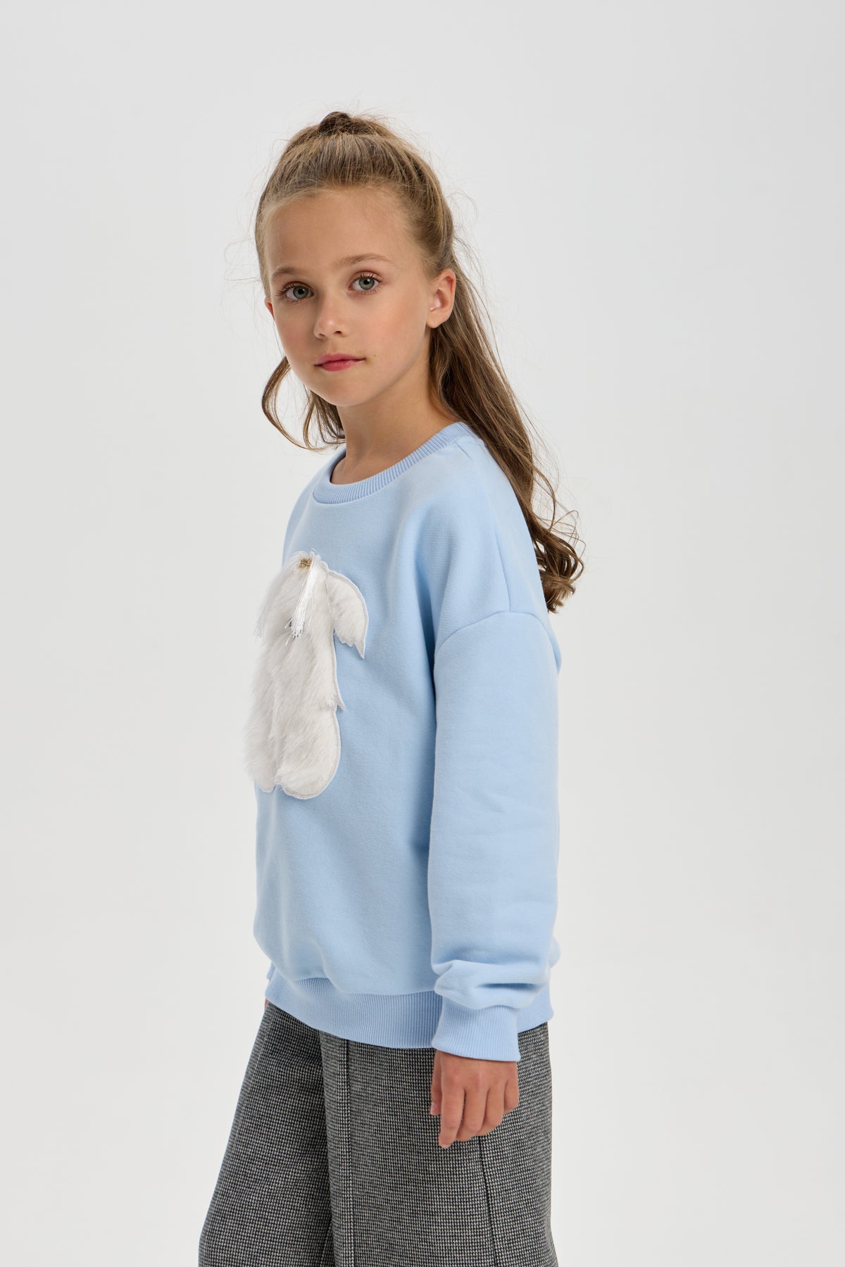 Sweatshirt with Doggy Applique