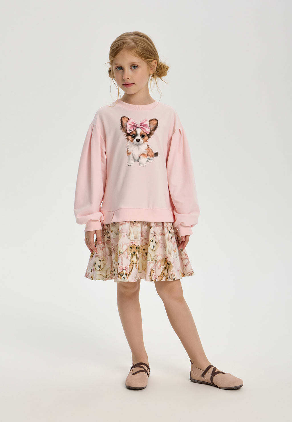 Smart Printed Doggy Dress for girl