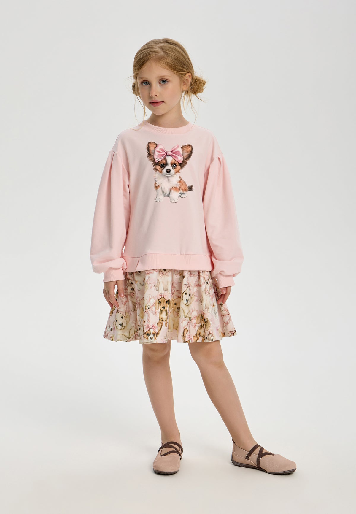 Smart Printed Doggy Dress for girl