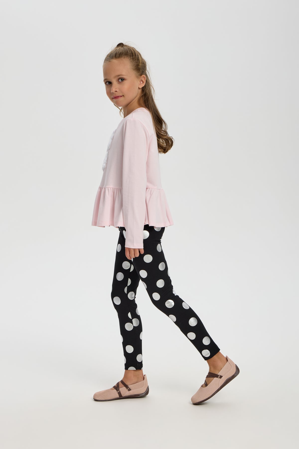 Blouse with Dog Applique for girls