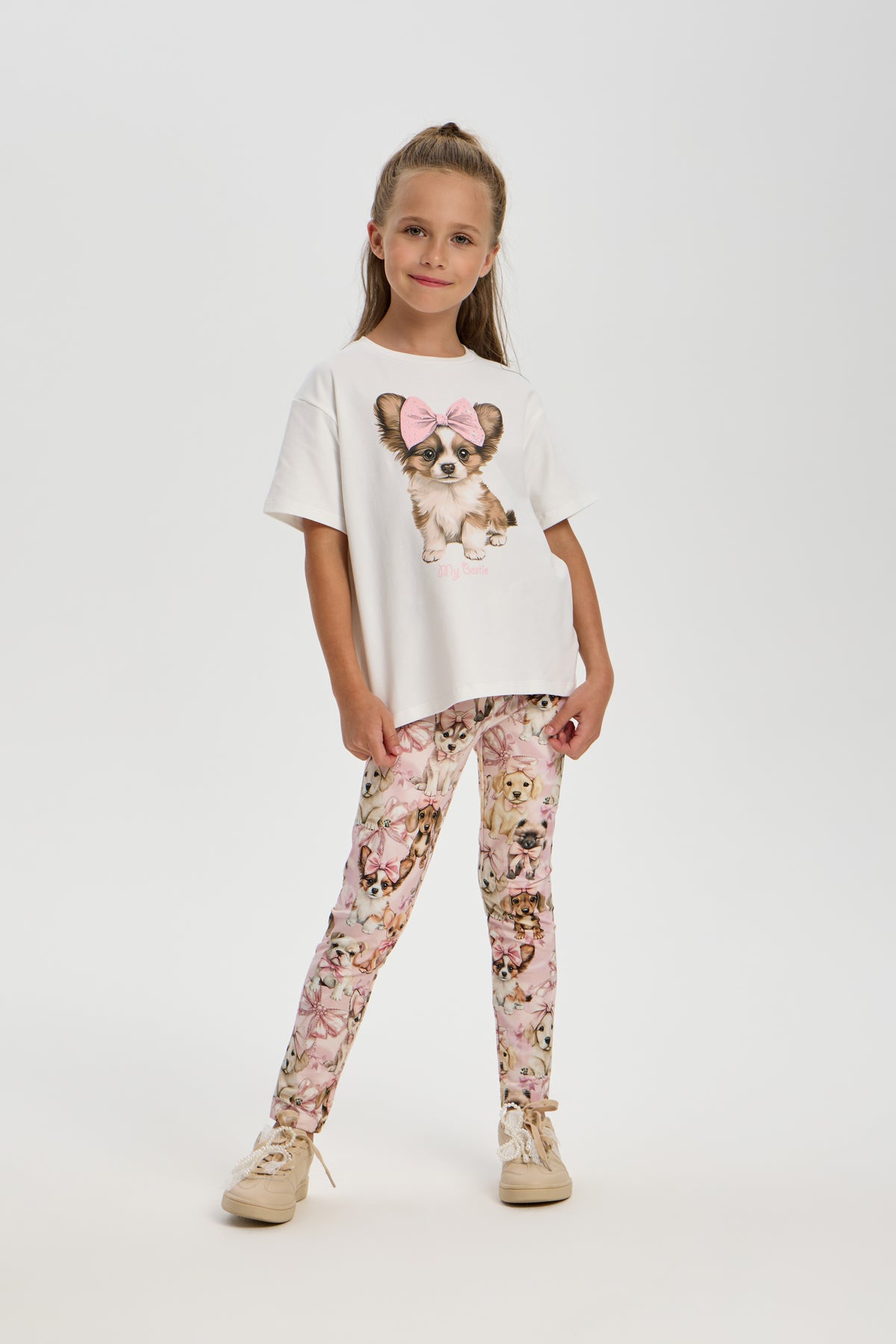 Doggy Printed Cotton Leggings