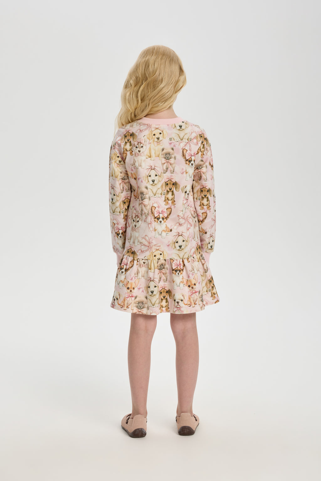 Doggy Printed Knitted Dress for girl