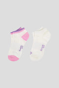 Sport Socks with Purple Logo (2 pairs)