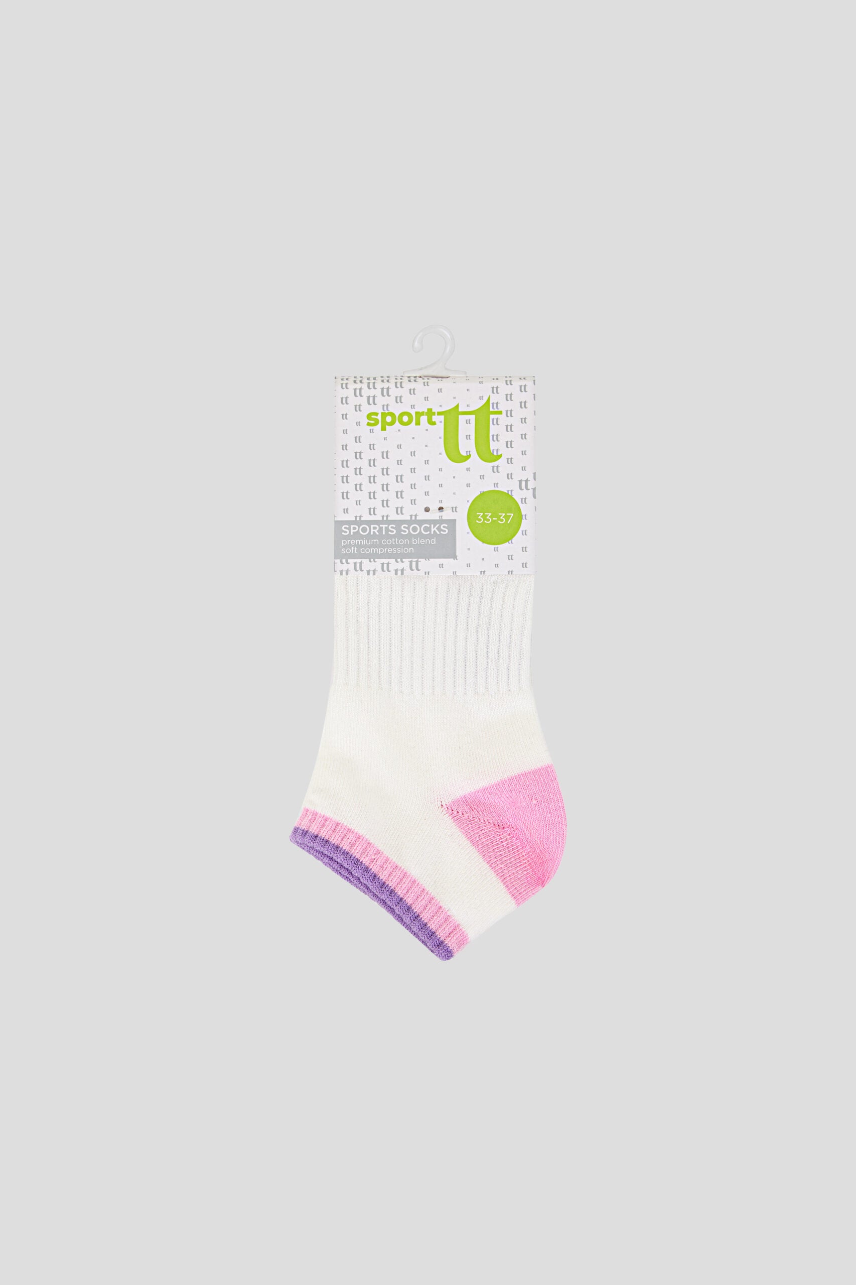 Sport Socks with Purple Logo (2 pairs)