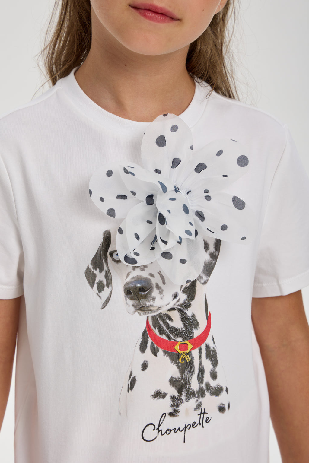 3D Flower Doggy T-shirt for girls