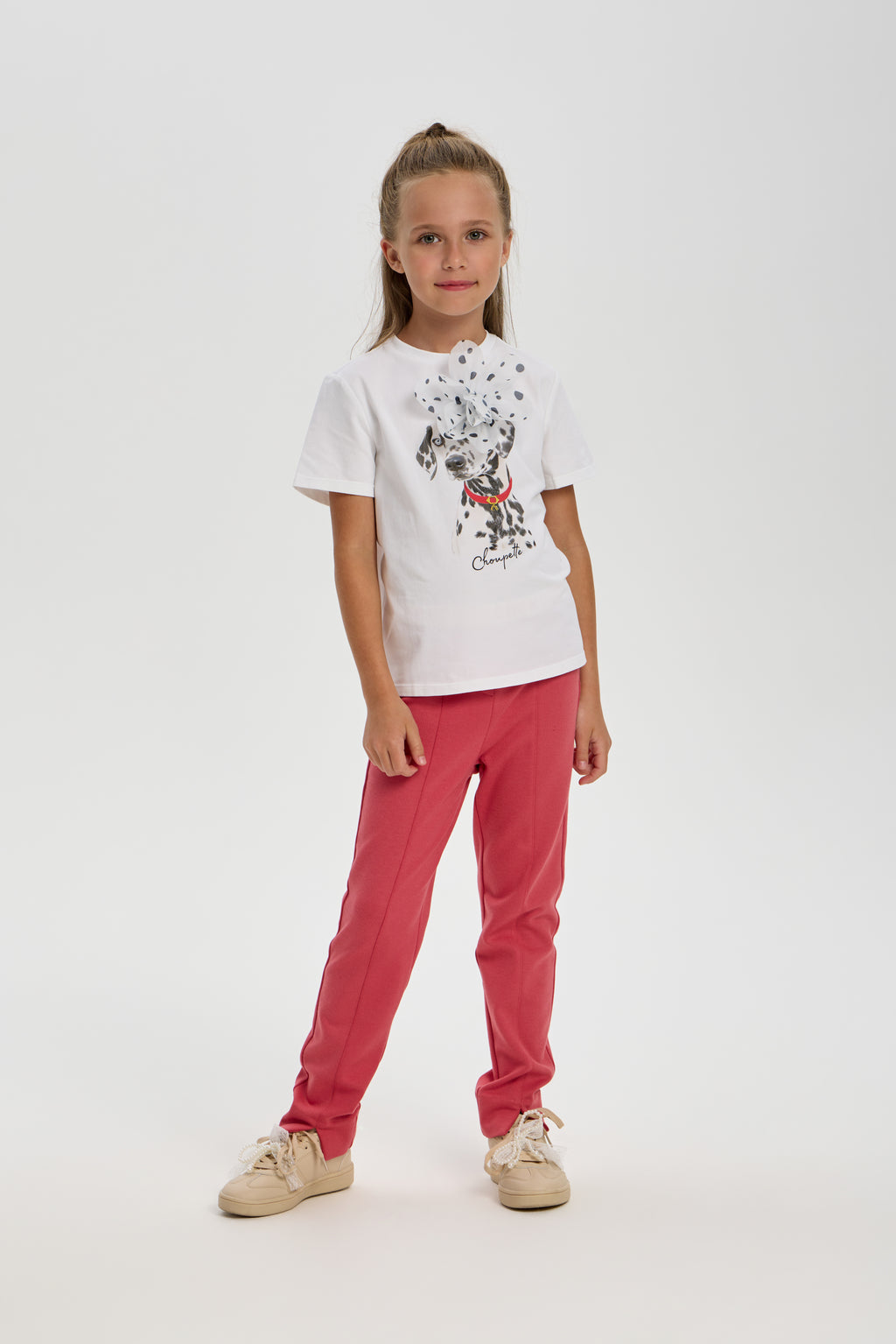 3D Flower Doggy T-shirt for girls
