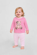 Teddy with Crystals Decorated LS Tee