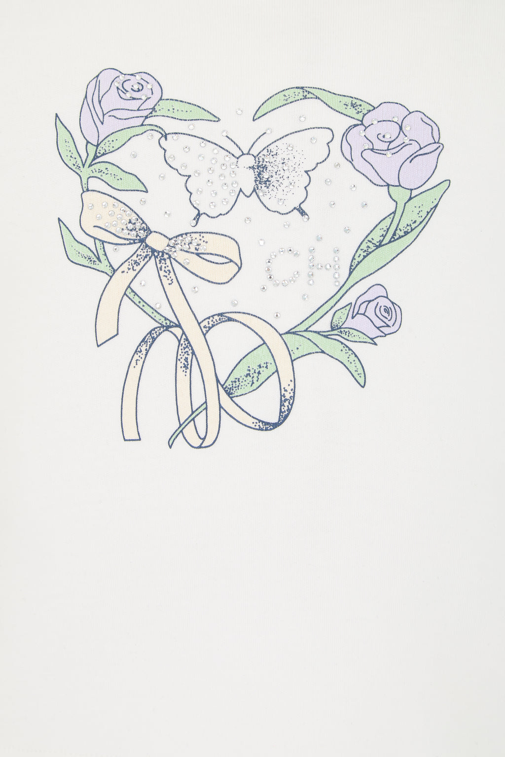 Rhinestone Decorated T-Shirt