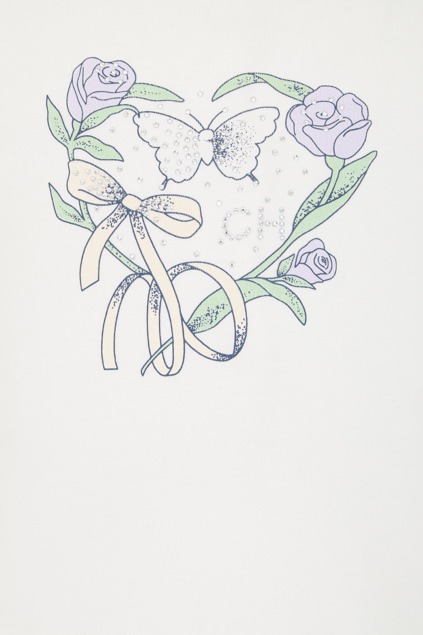 Rhinestone Decorated T-Shirt