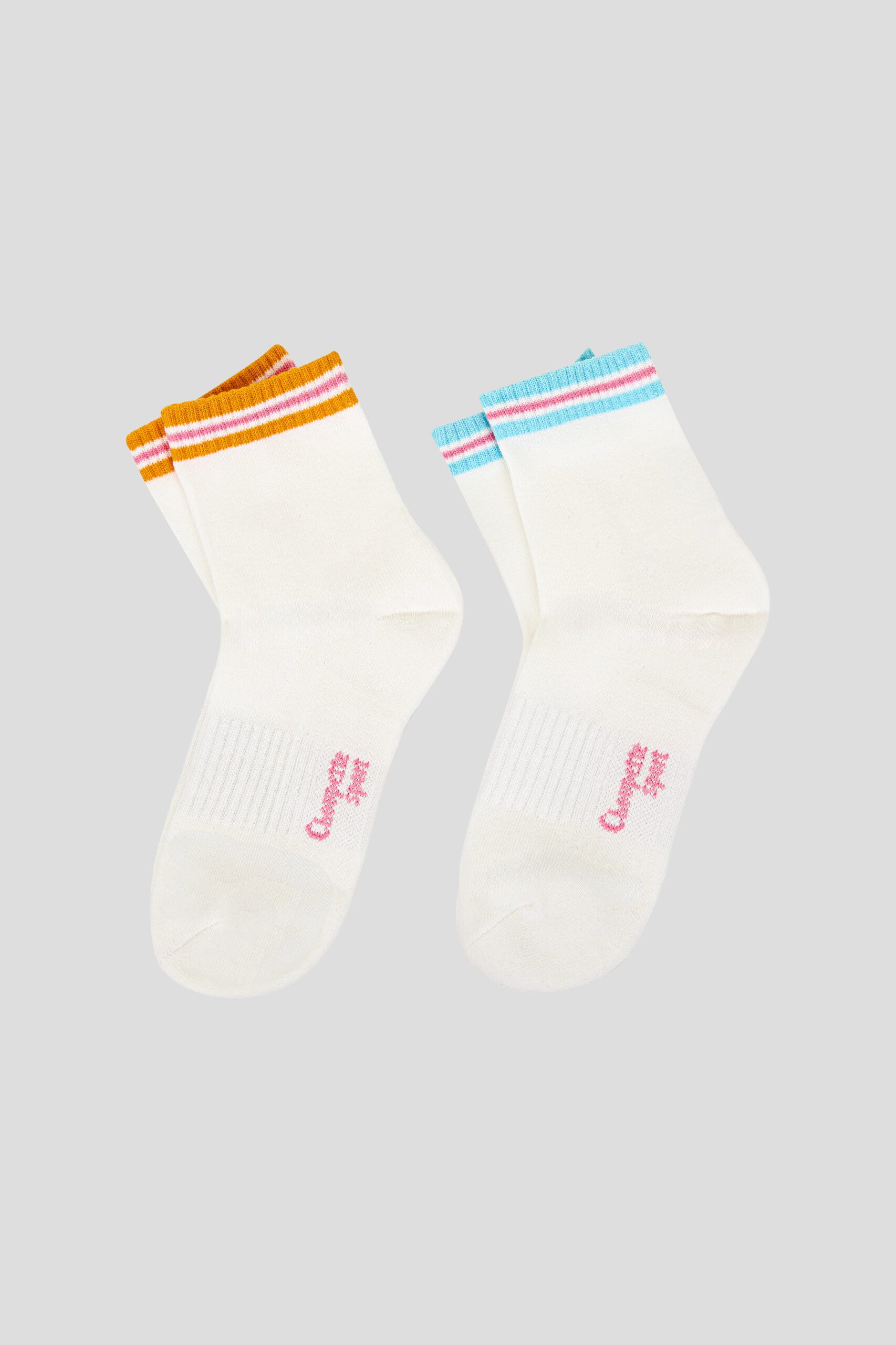 Sport Socks with Pink Logo (2 pairs)