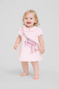 Charming Dress with Purse Print