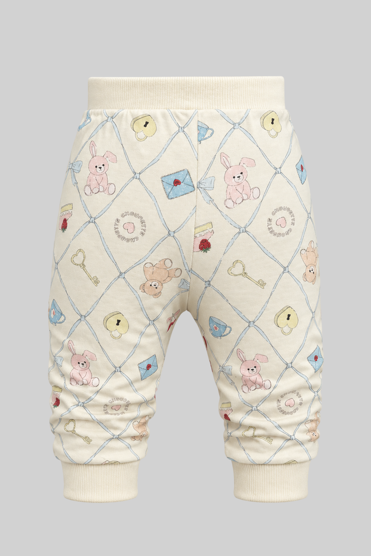 Printed Set with laces (sweatshirt and pants) for baby girl