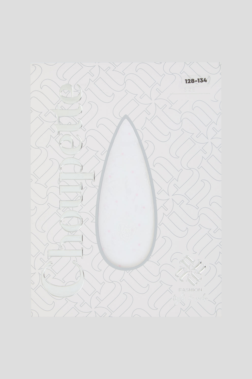 White Tights with Hearts Design