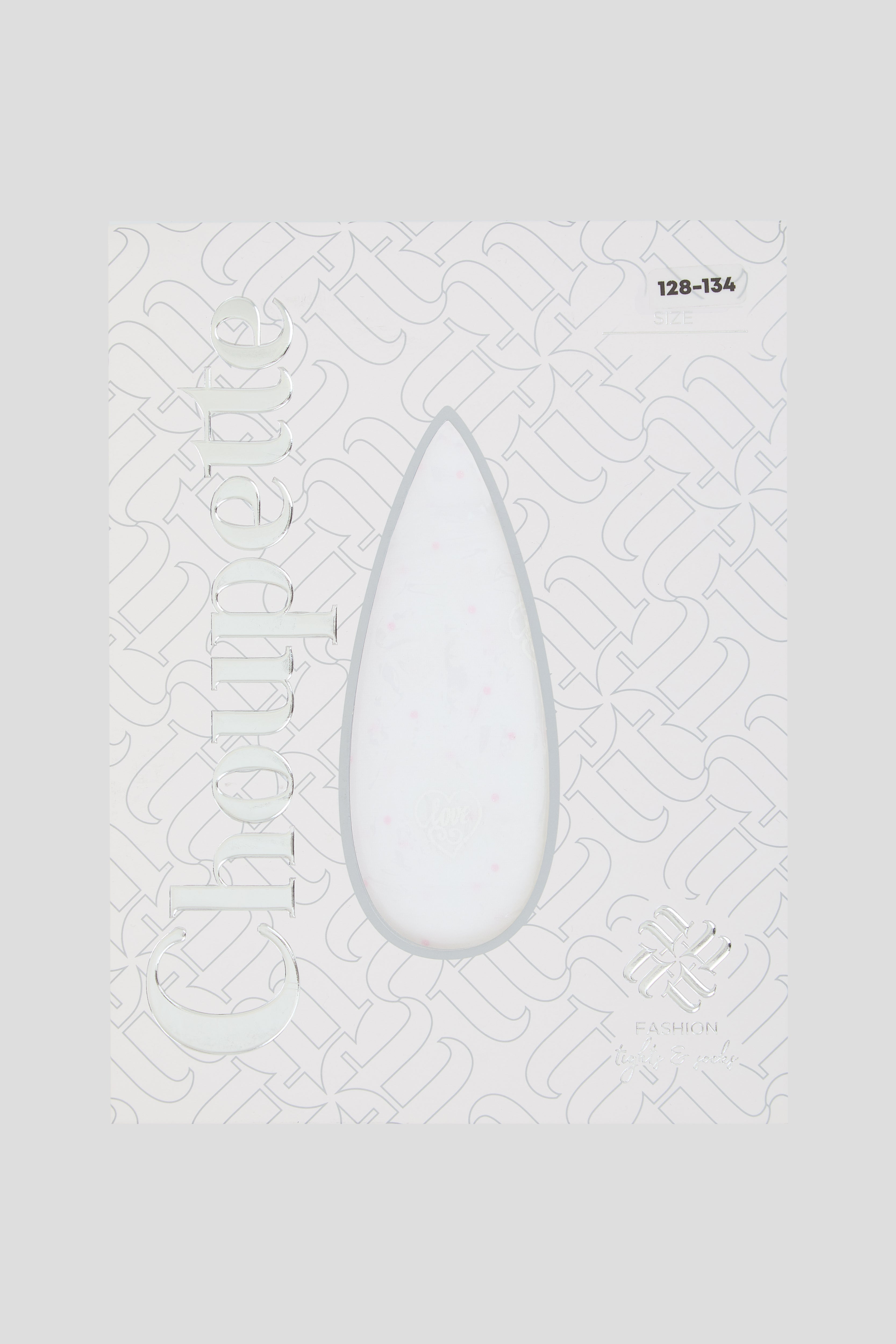 White Tights with Hearts Design