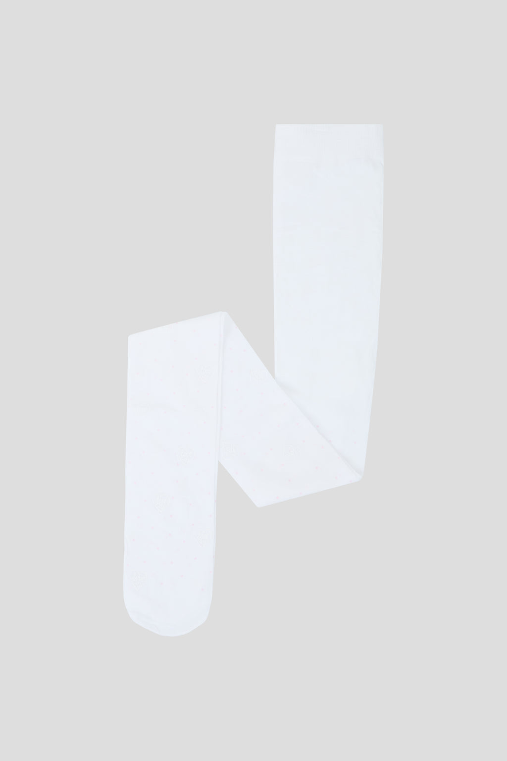 White Tights with Hearts Design