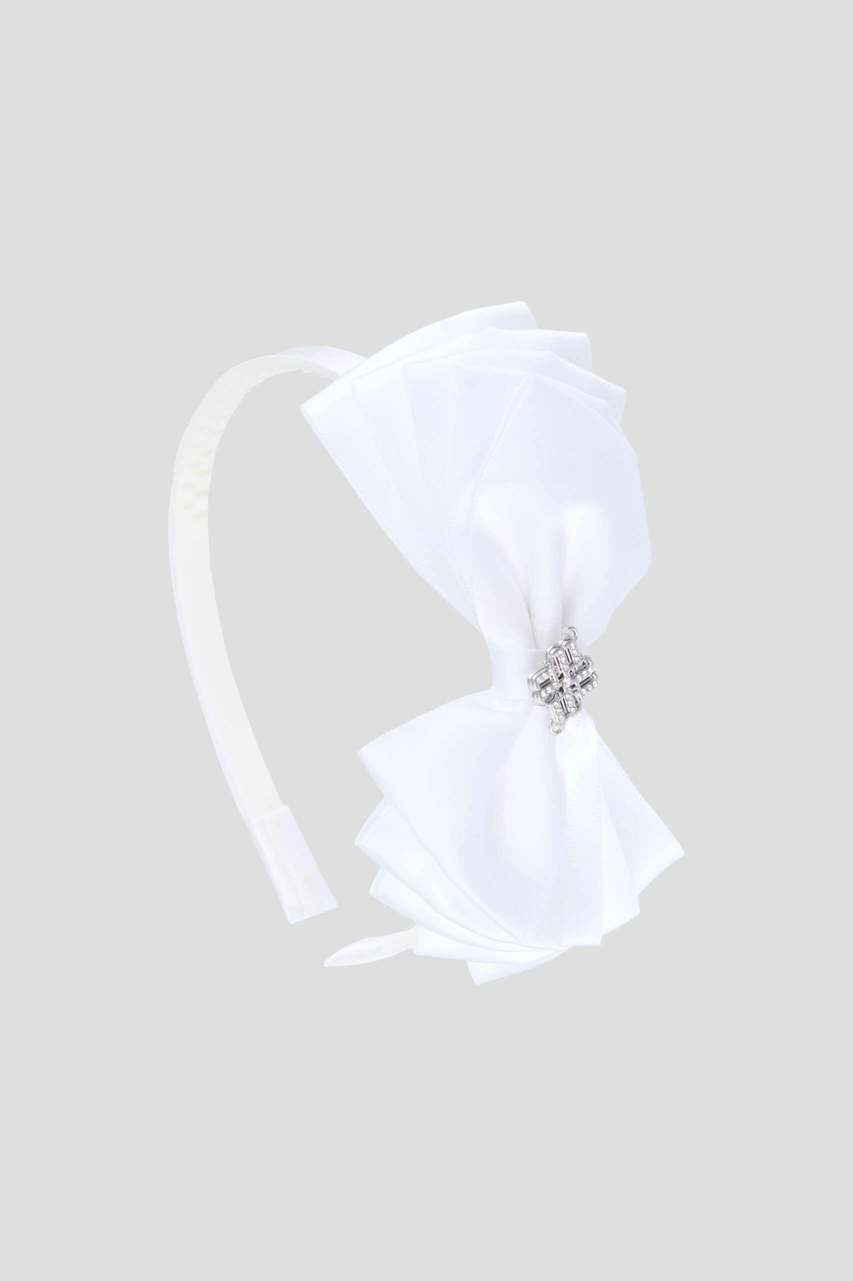 Elegant Big Bow Headband, white