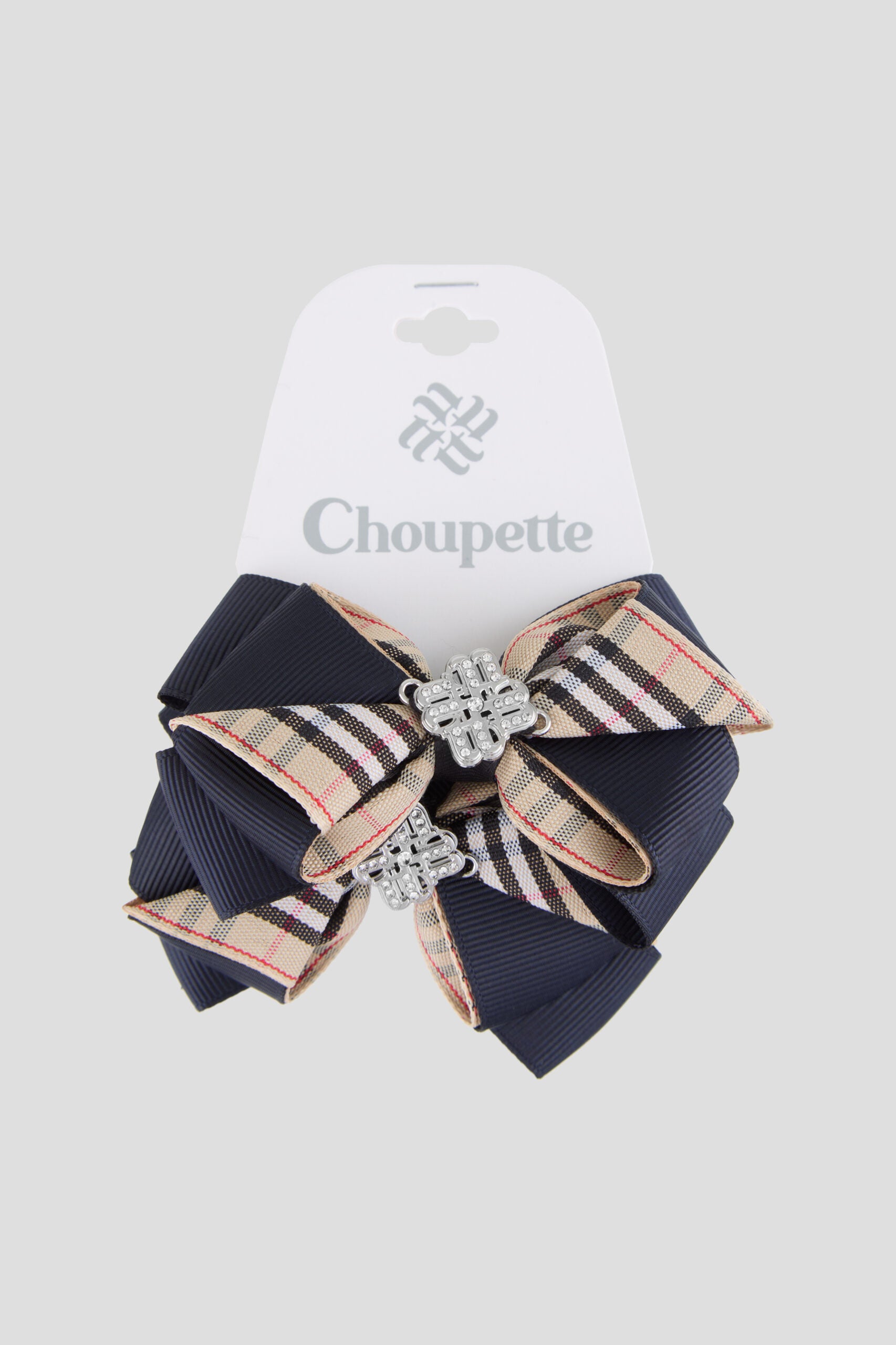 Blue and Checkered Bow hairbands, 2 pcs