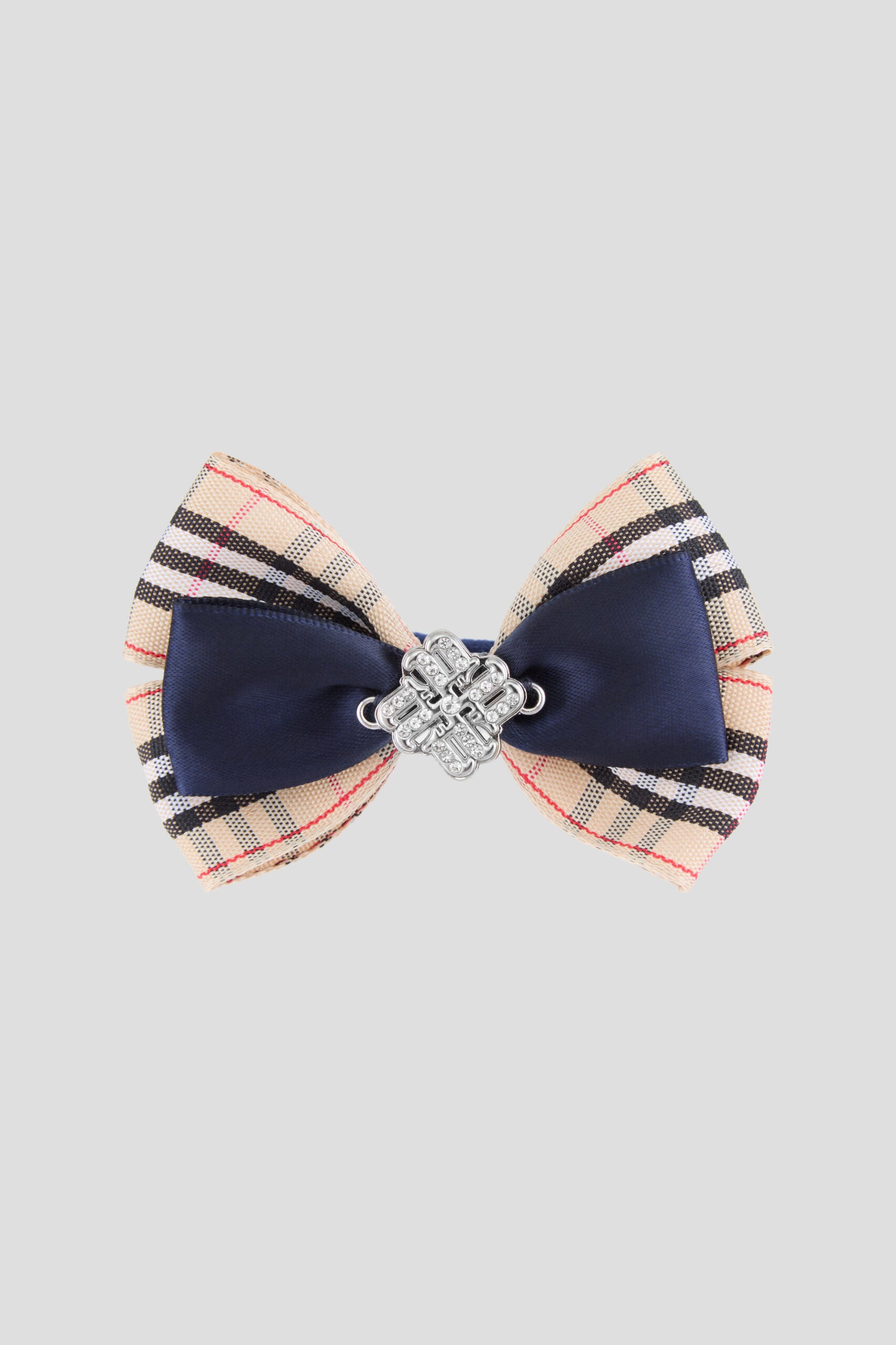 Checkered and Blue Bows Hairbands Accessories, 2 pcs