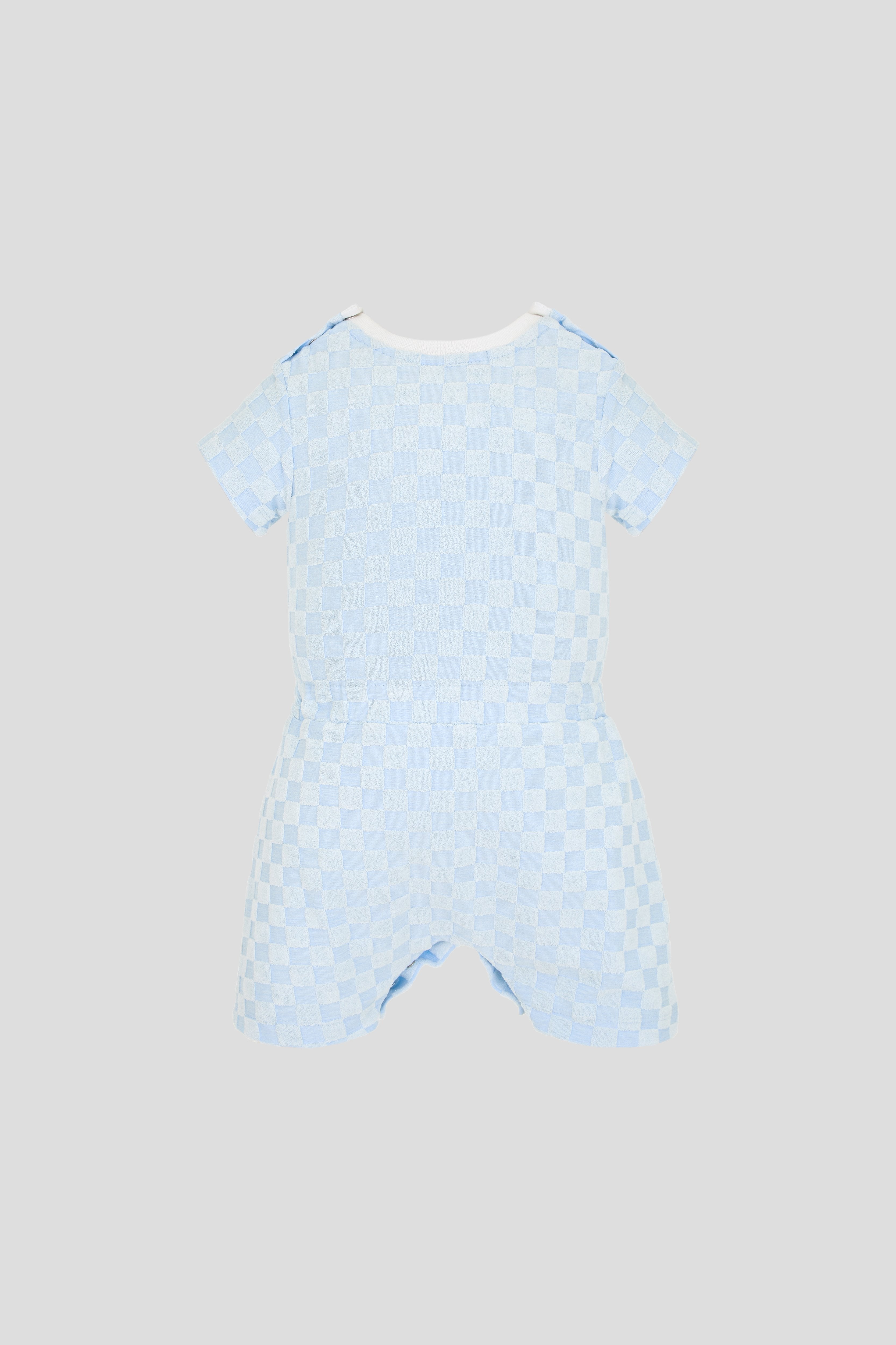 Decorated romper, blue