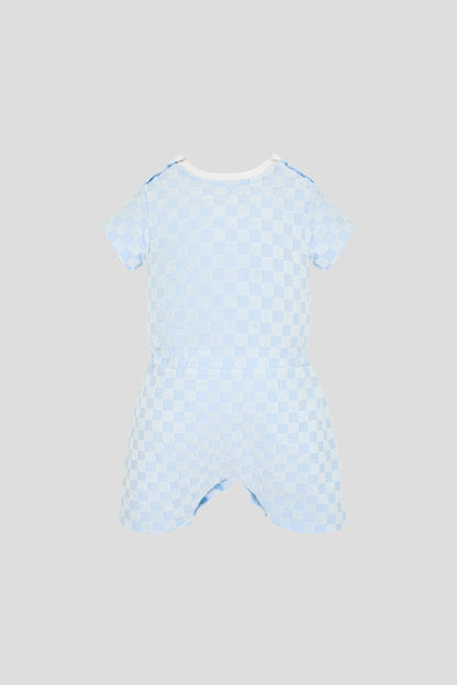 Decorated romper, blue