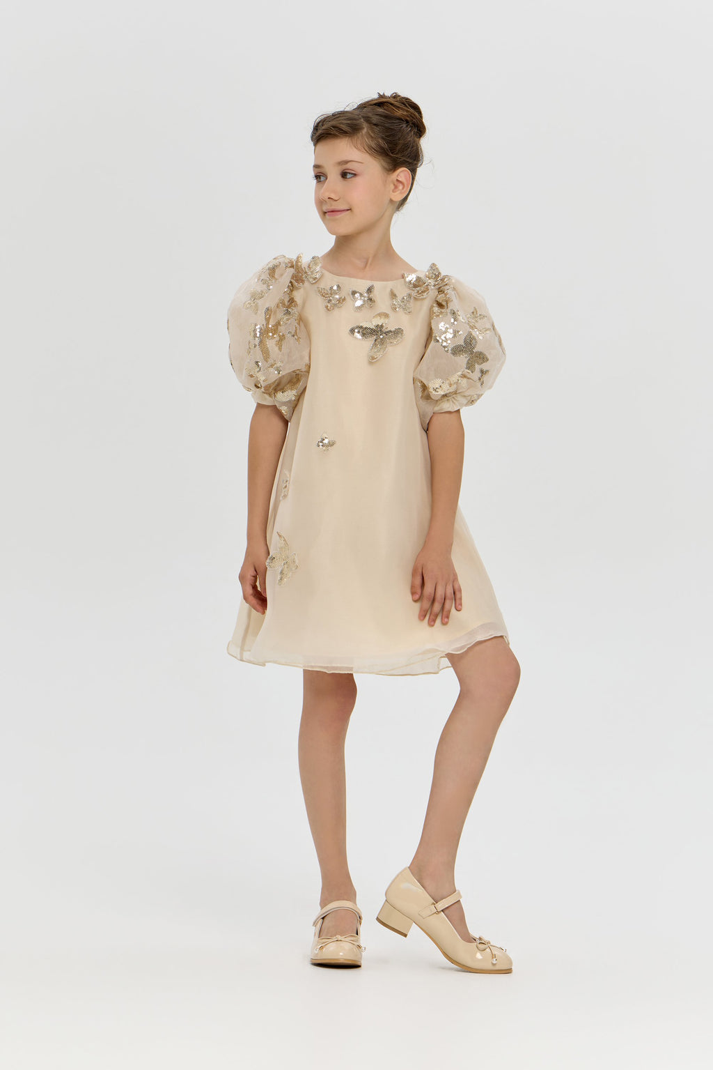 3D Butterflies Sequins Decorated Dress