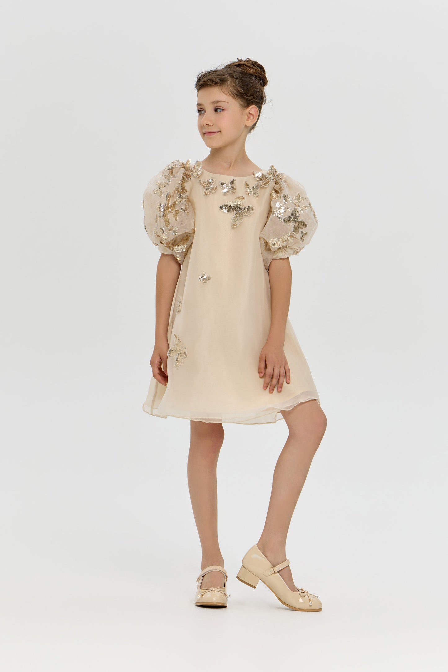 3D Butterflies Sequins Decorated Dress