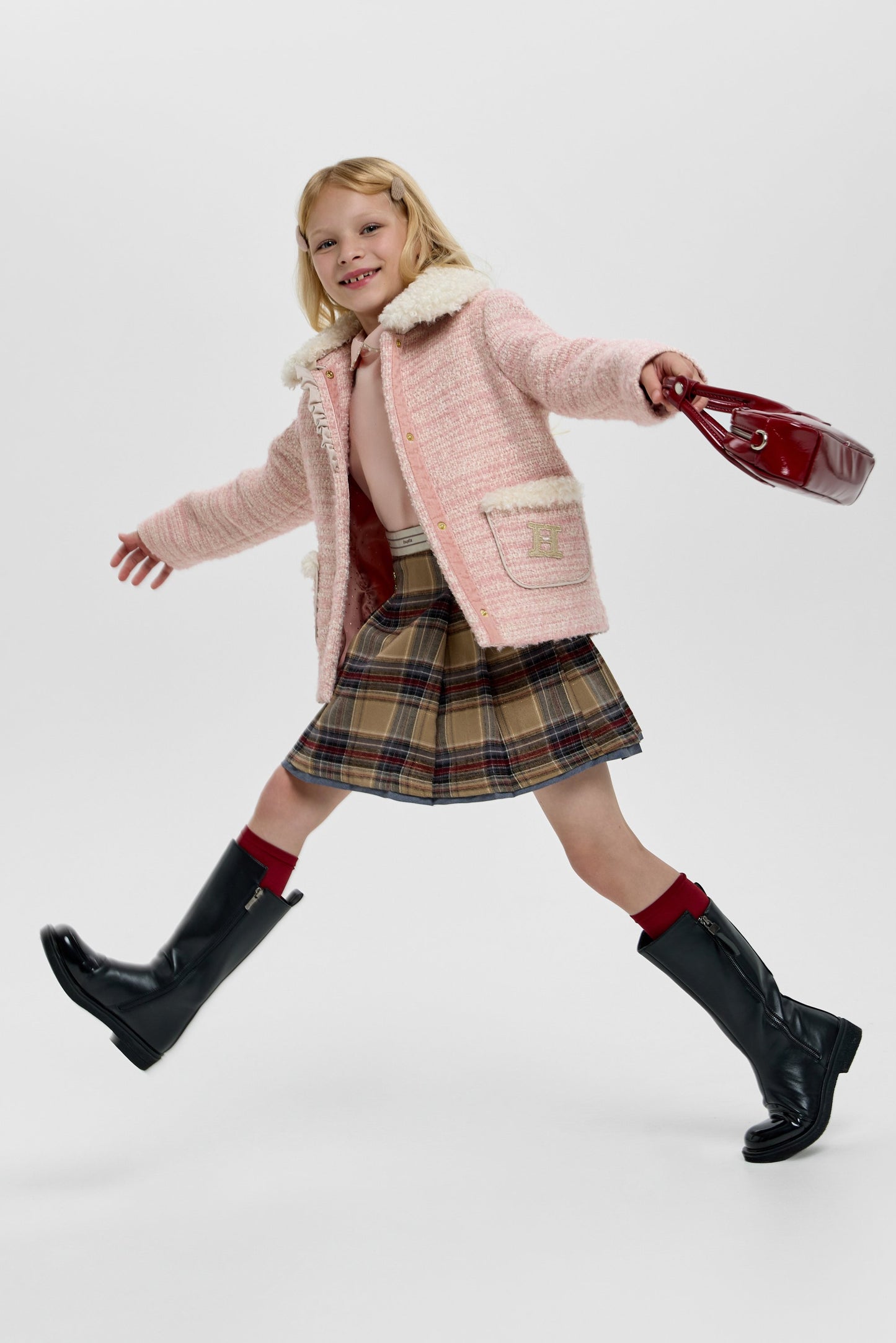 Pink Textured Jacket