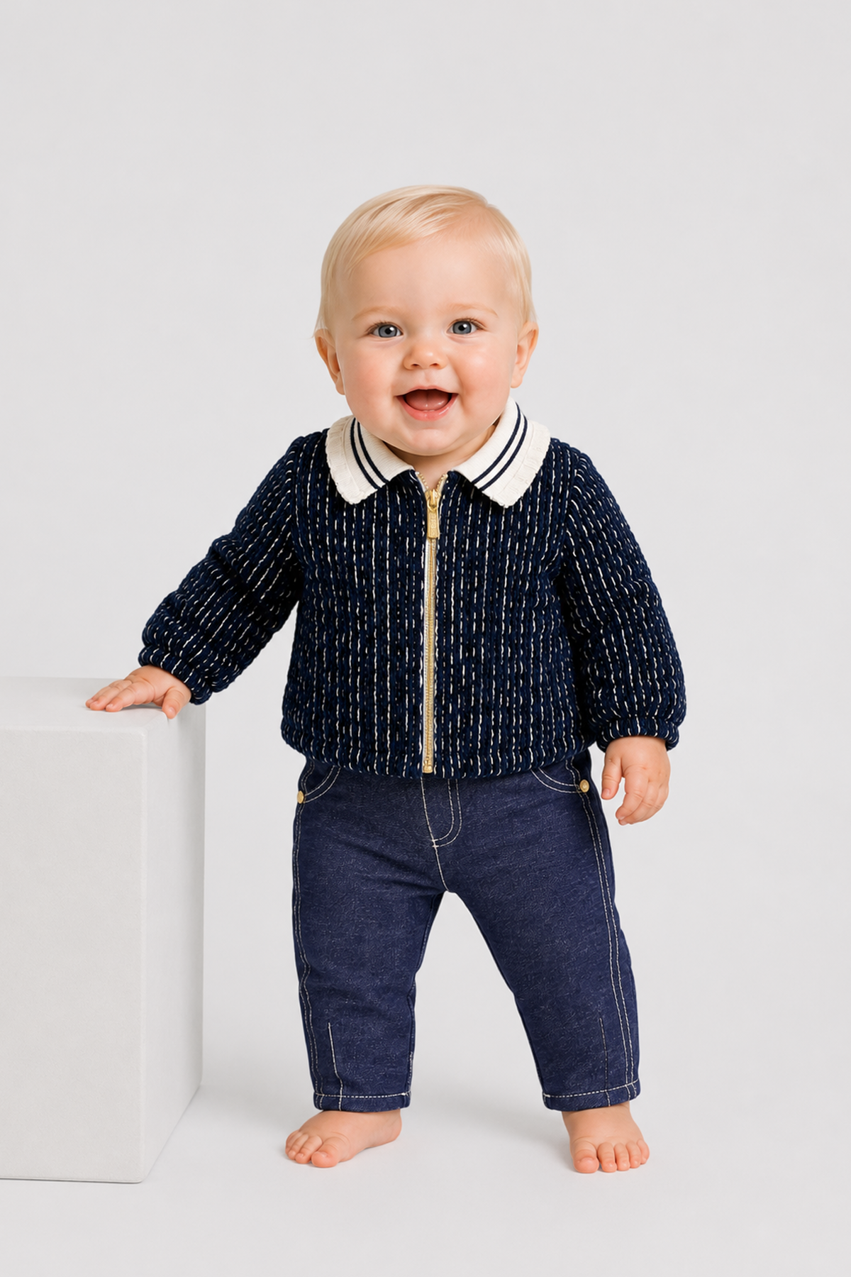 Denim Pants Knitted for baby girl
