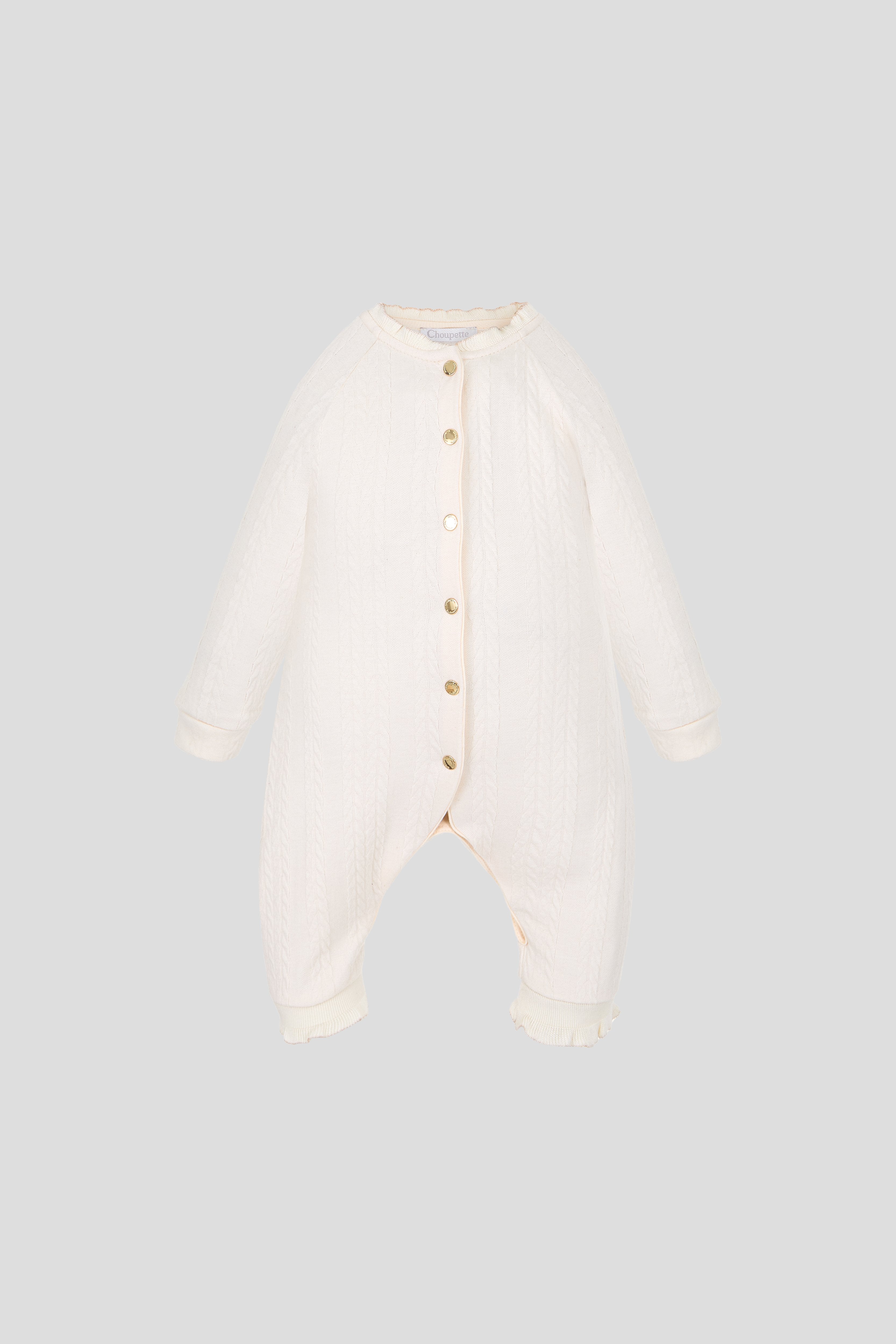 Soft Knitted Overall, cream