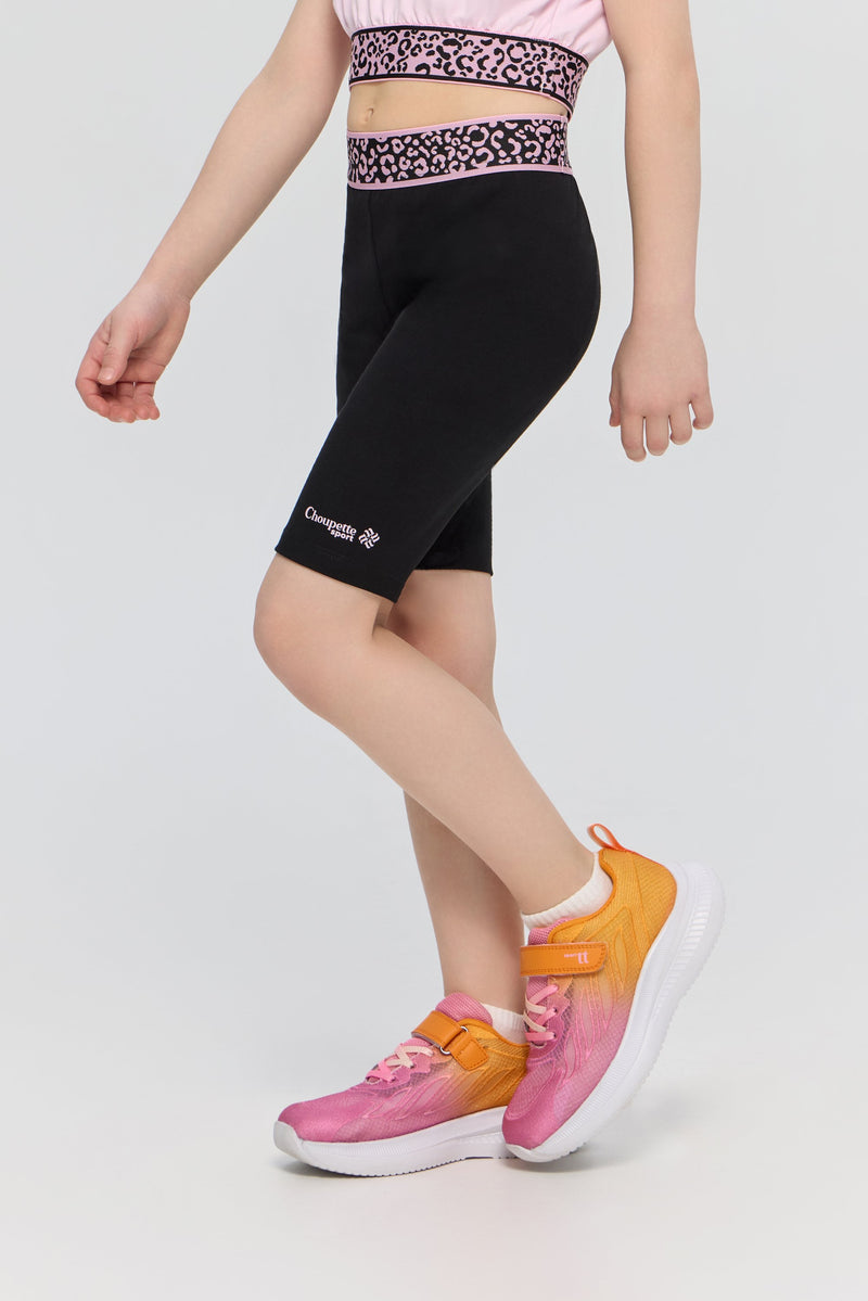 Sports Set Pink Top with Bike Shorts