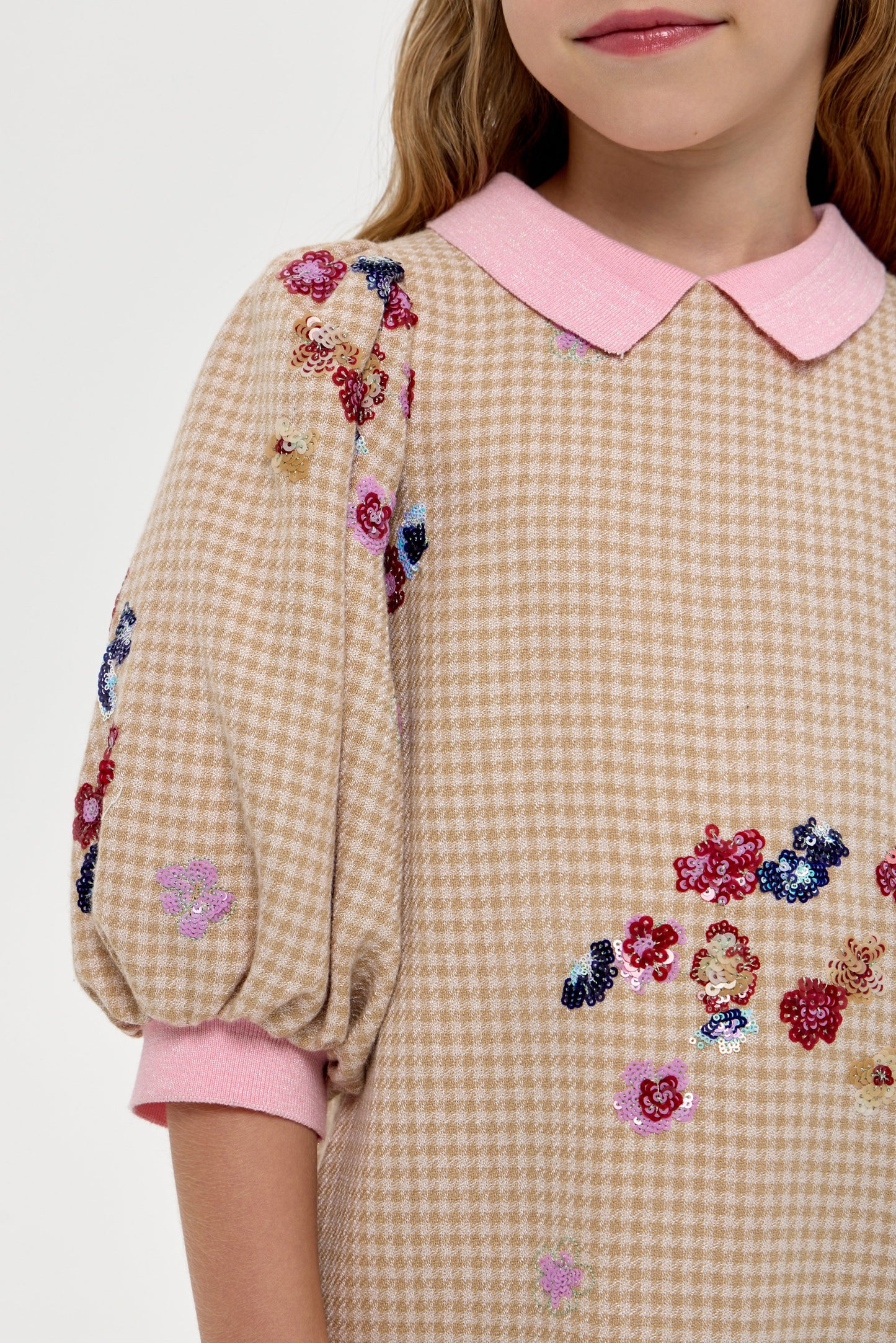 Elegant Flowers Embroidered Dress