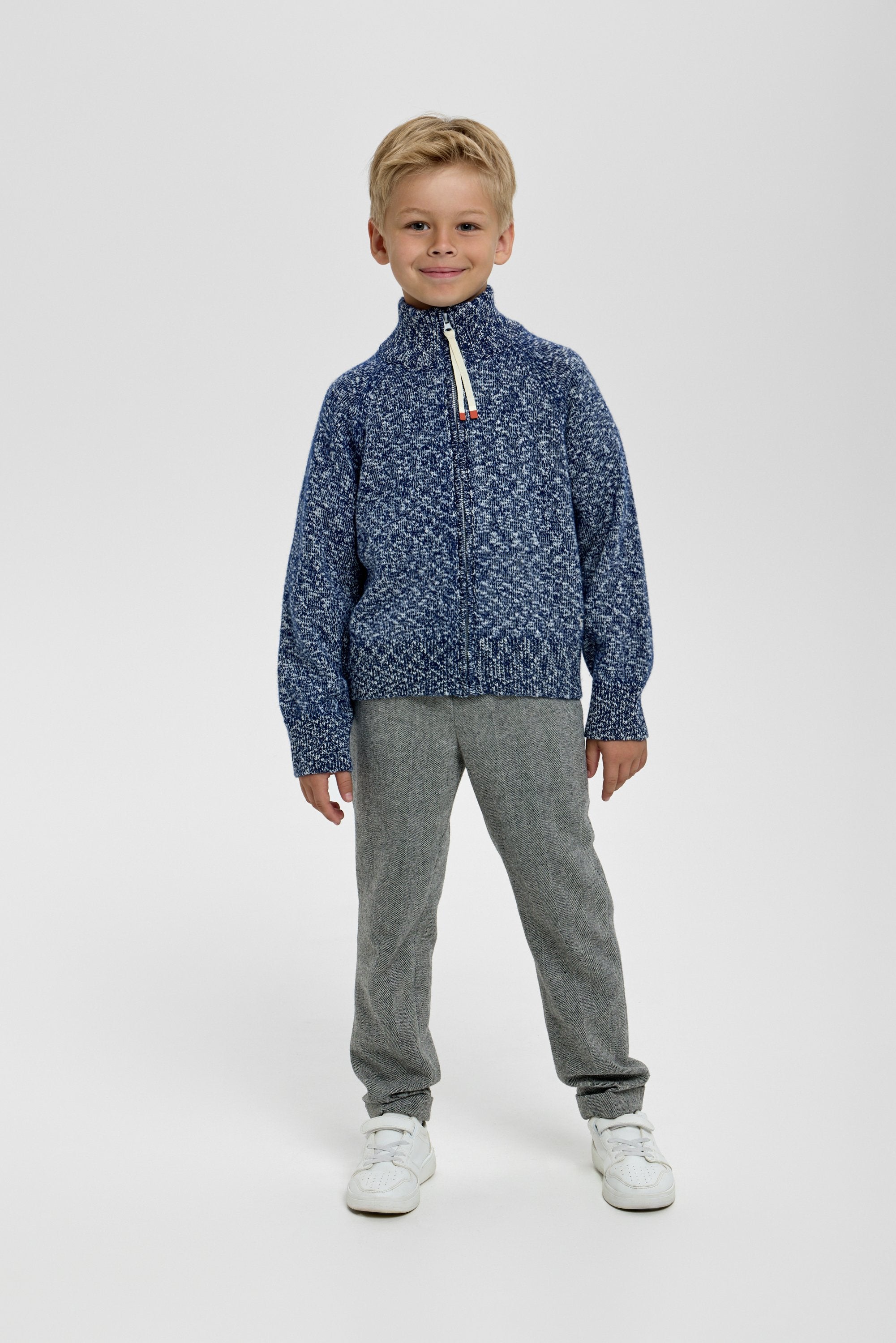 Knitted Sweater with Zip