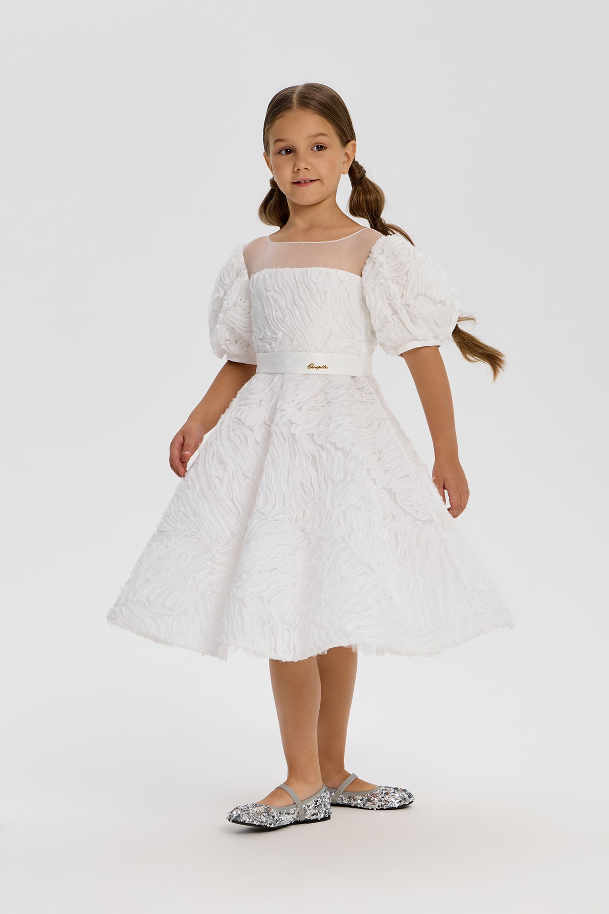 Beautiful Dress with Puffed Sleeves