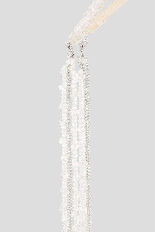 Elegant Pearl Headband with Removable Chains