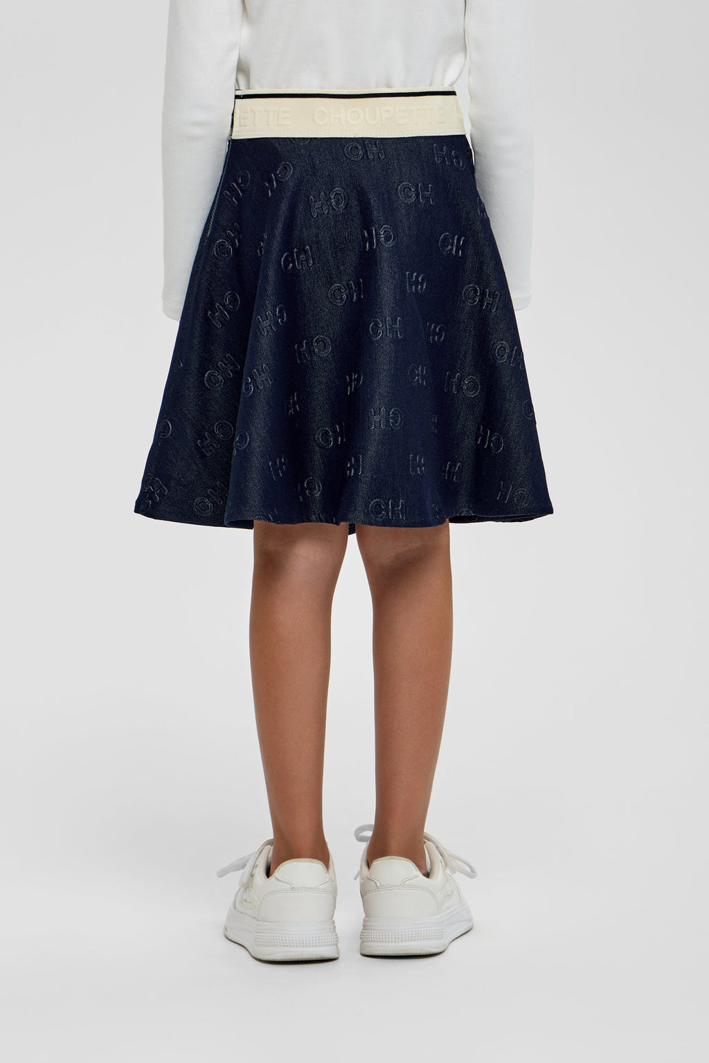 Elastic Band CH Branded Denim Skirt