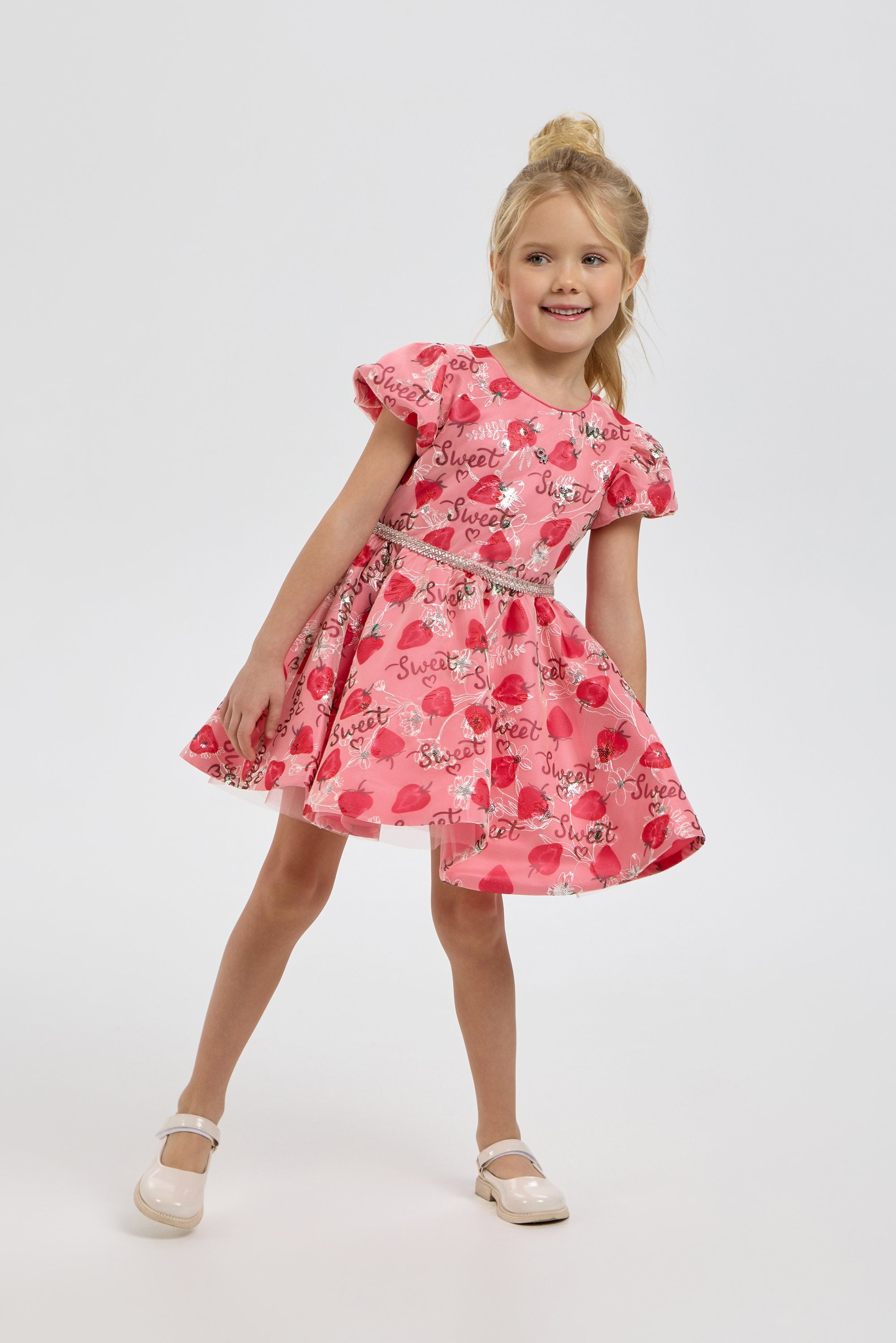 Beautiful Dress with Strawberry Print
