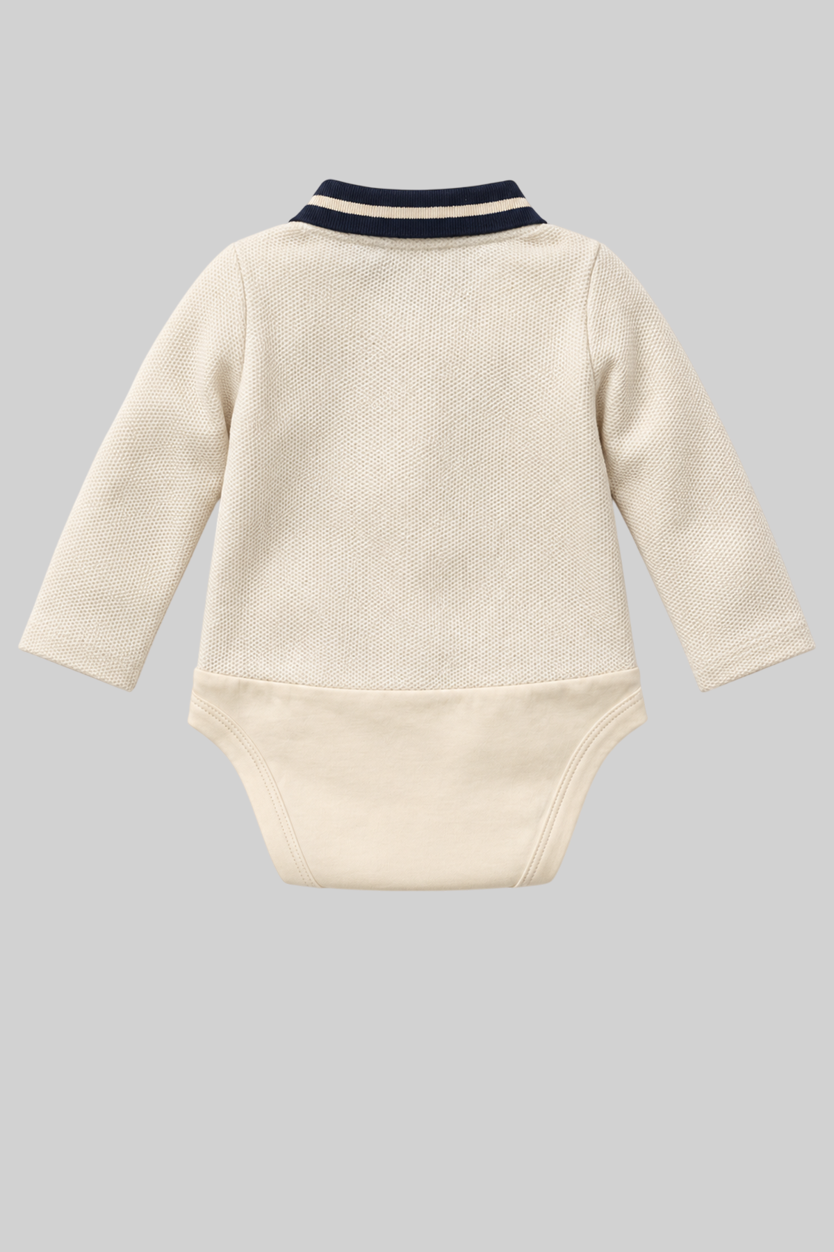 Textured Collar Bodysuit for baby boy