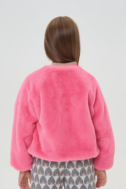 Decorated fur Bomber jacket