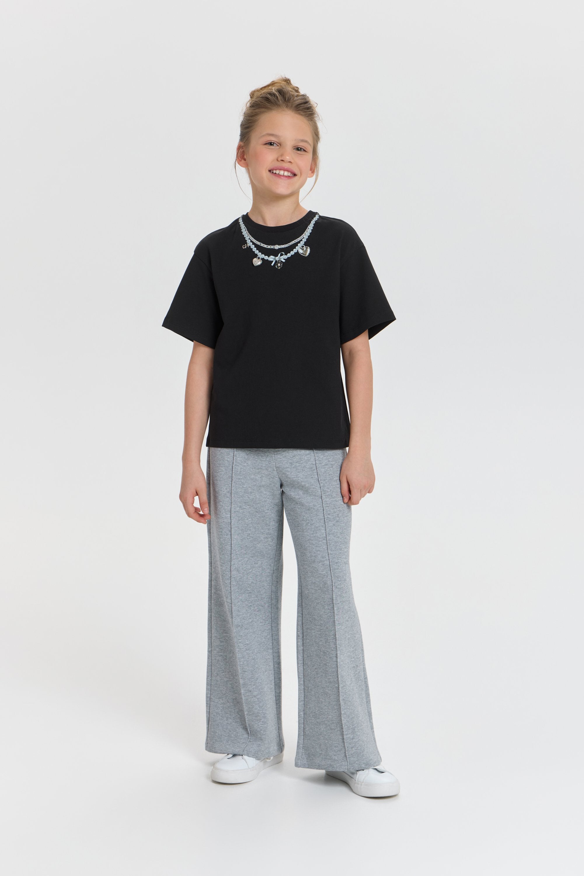 Neckless Decorated T-Shirt