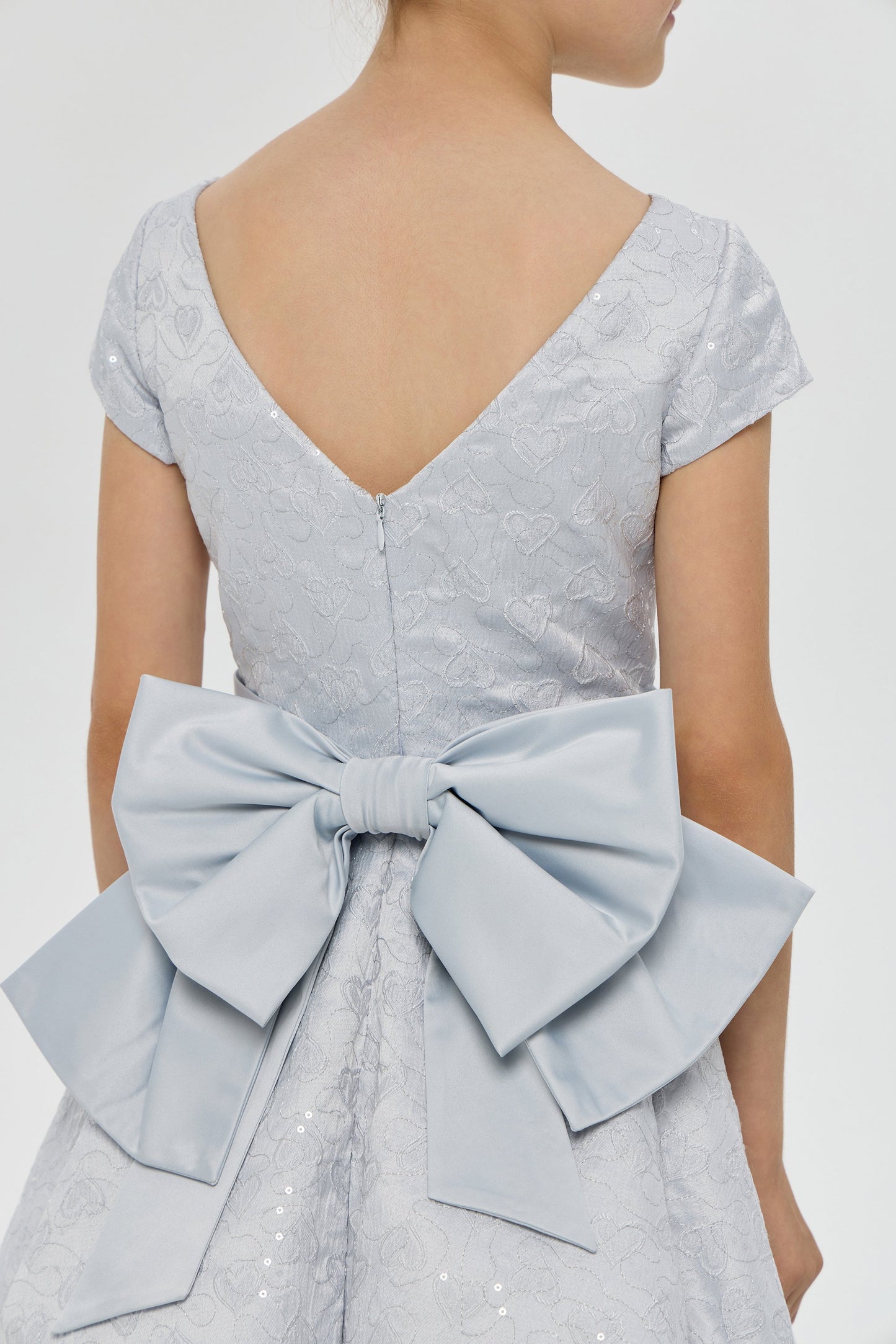 Jacquard Sequins Decorated Dress