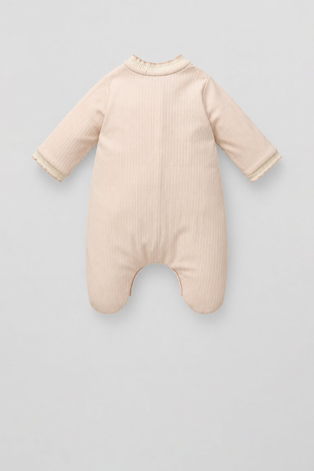 Birds Embraided Pink Cotton Overall for baby girl