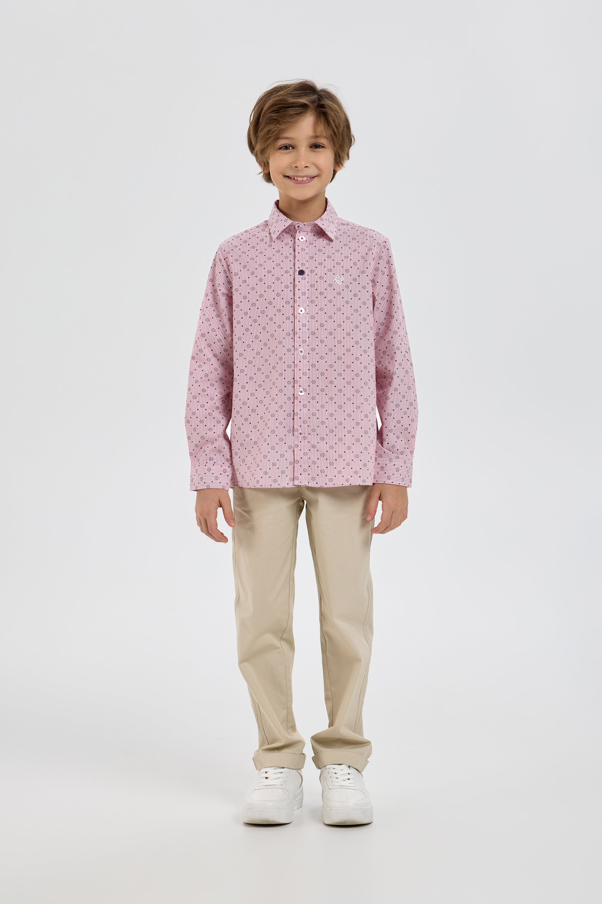 Elegant Coral Shirt with Print