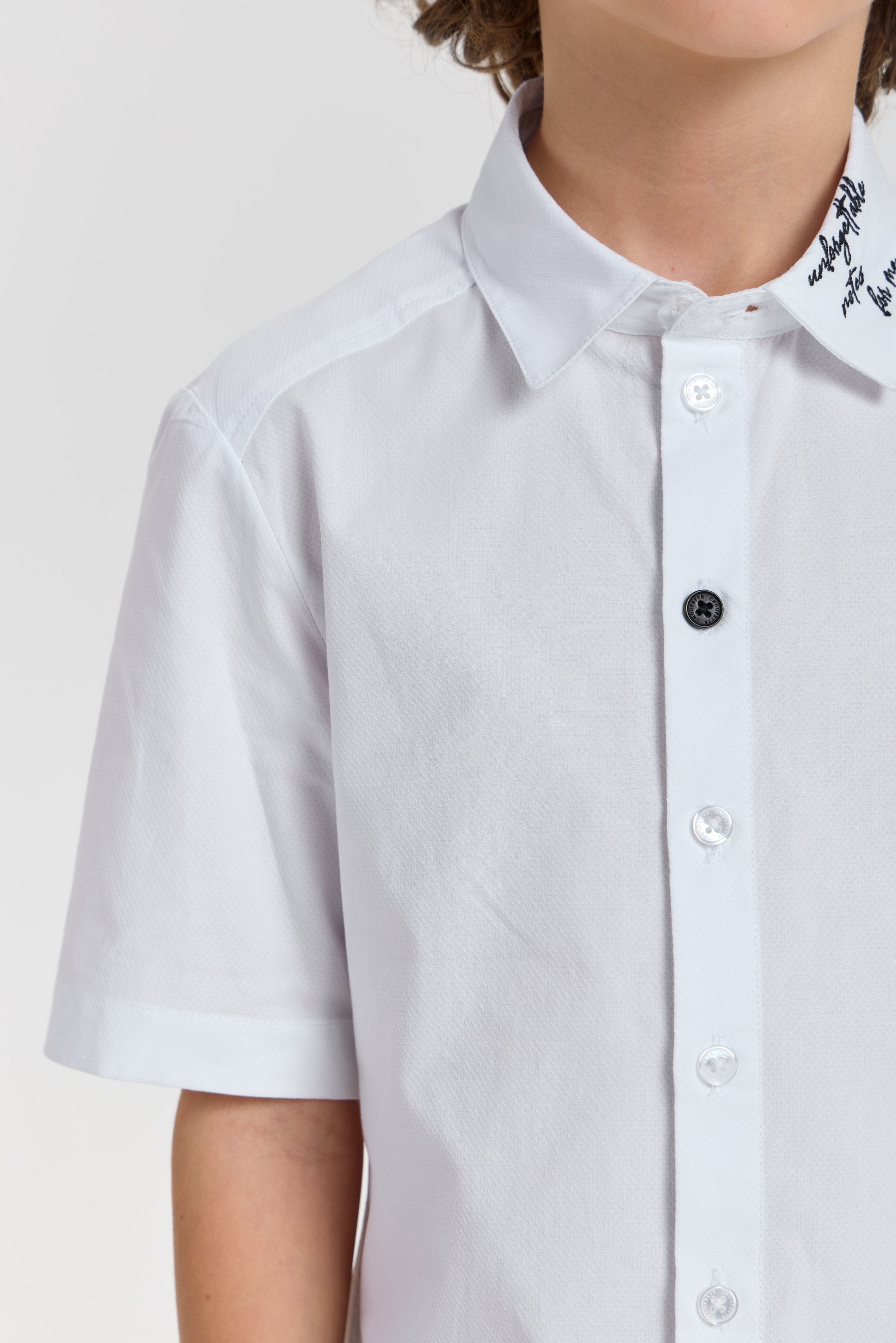 Elegant Polo Shirt with Print on Collar