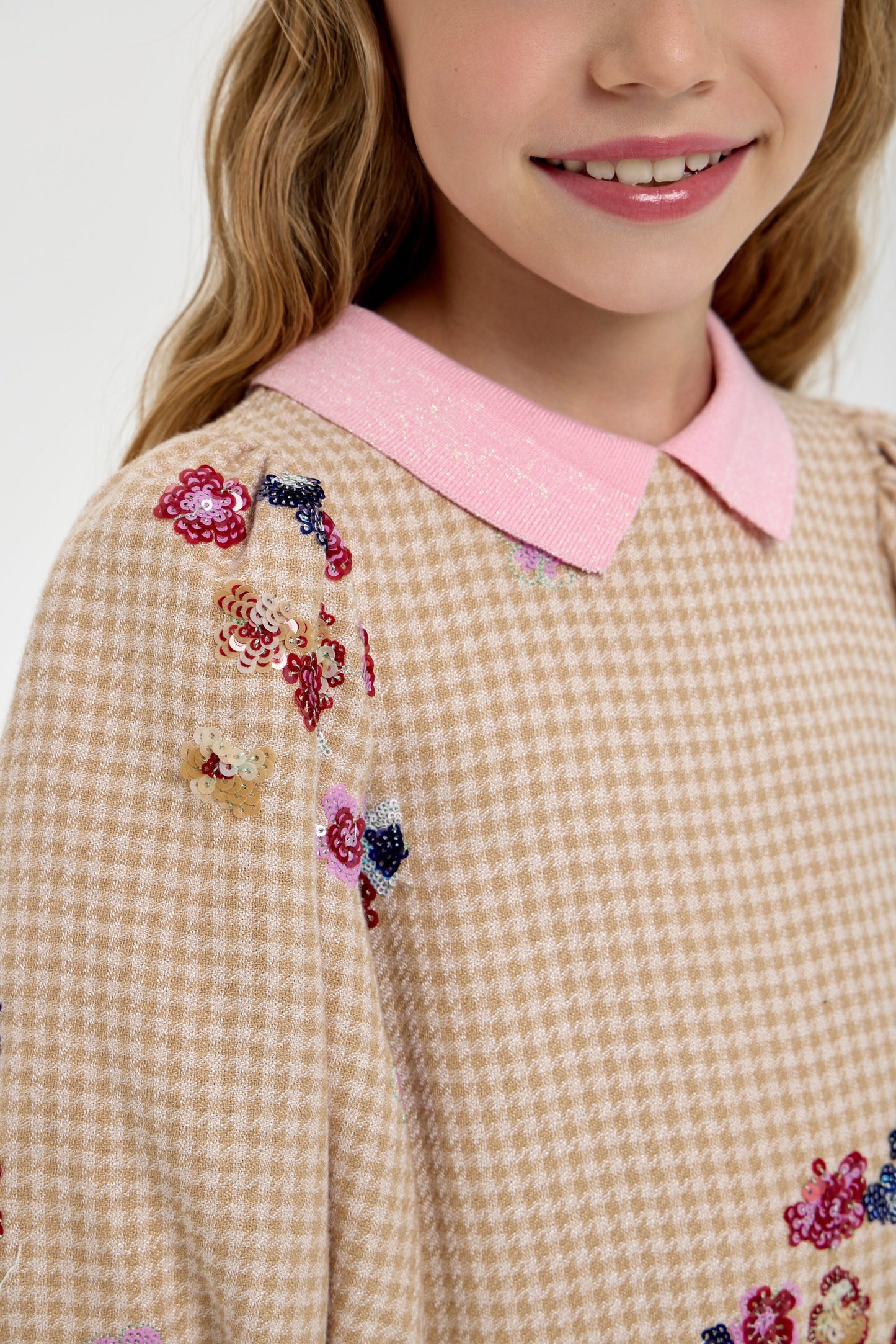 Elegant Flowers Embroidered Dress