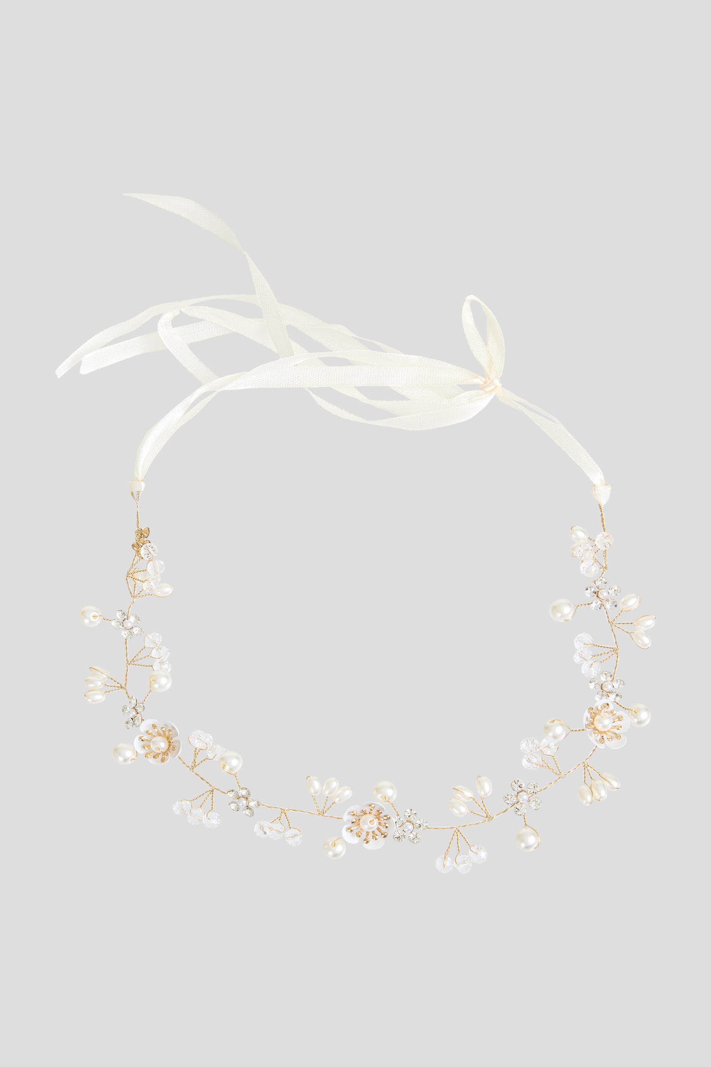 Headband - wreath with pearls