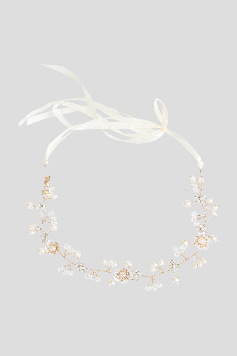 Headband - wreath with pearls