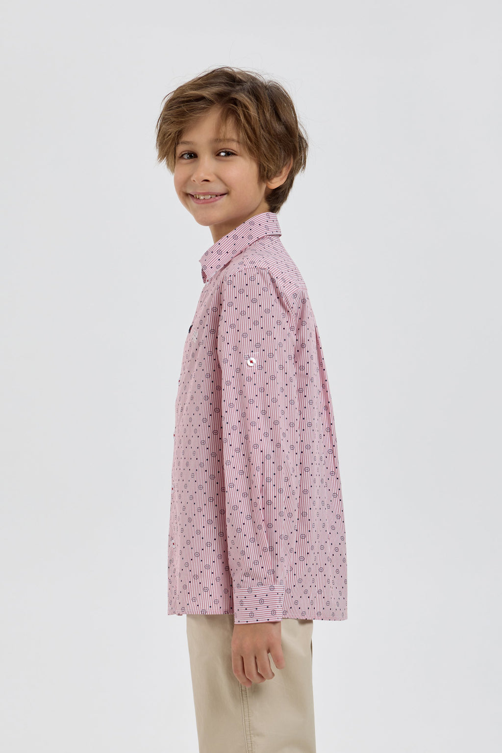 Elegant Coral Shirt with Print