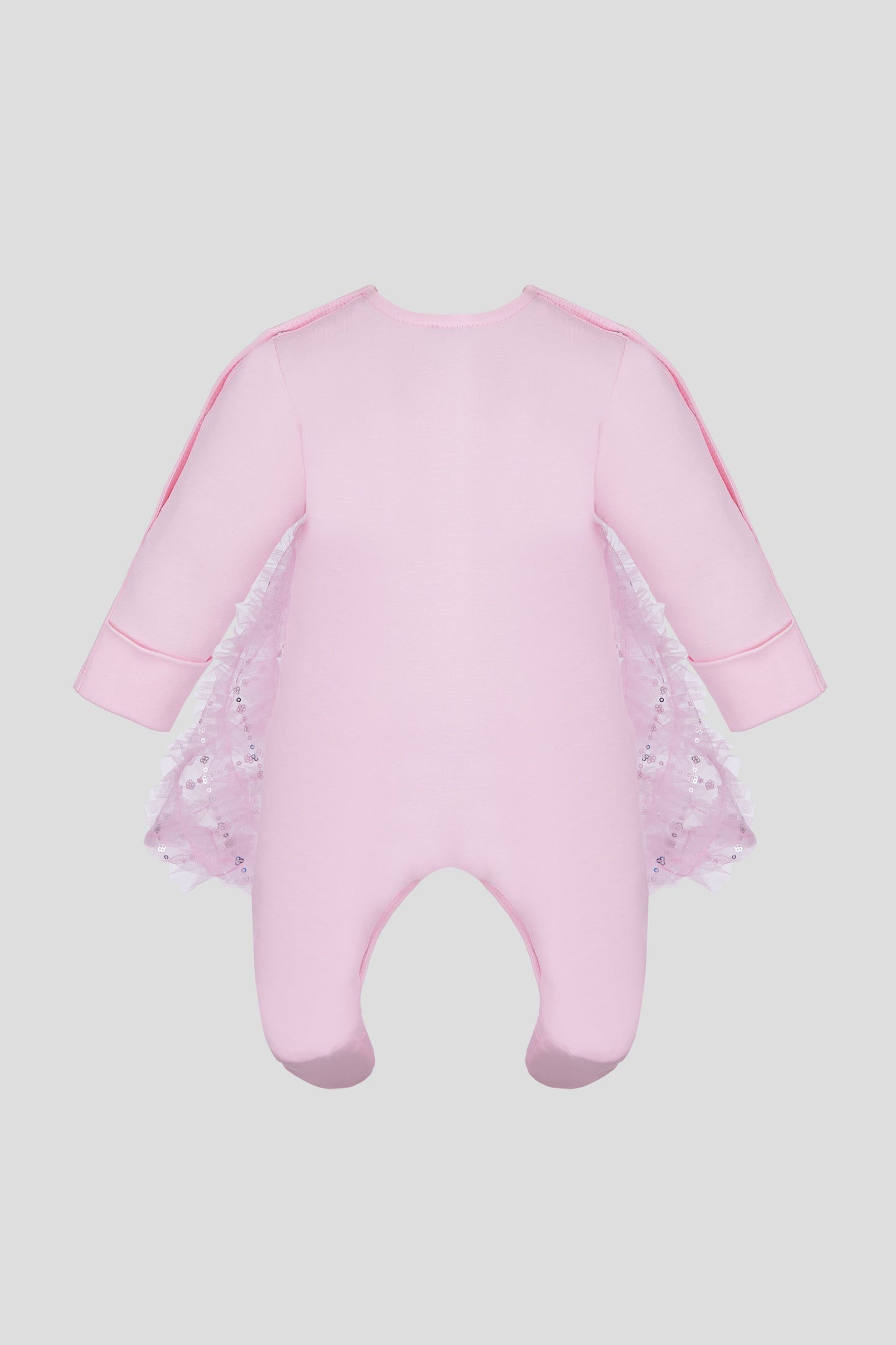 Lace Rhinestones Decorated Set ( Overall and Bonnet)