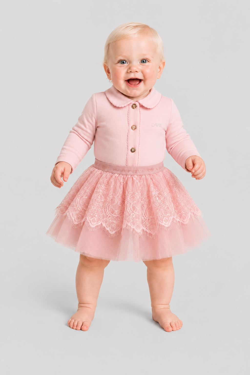 Elegant Collar Bodysuit for baby girl