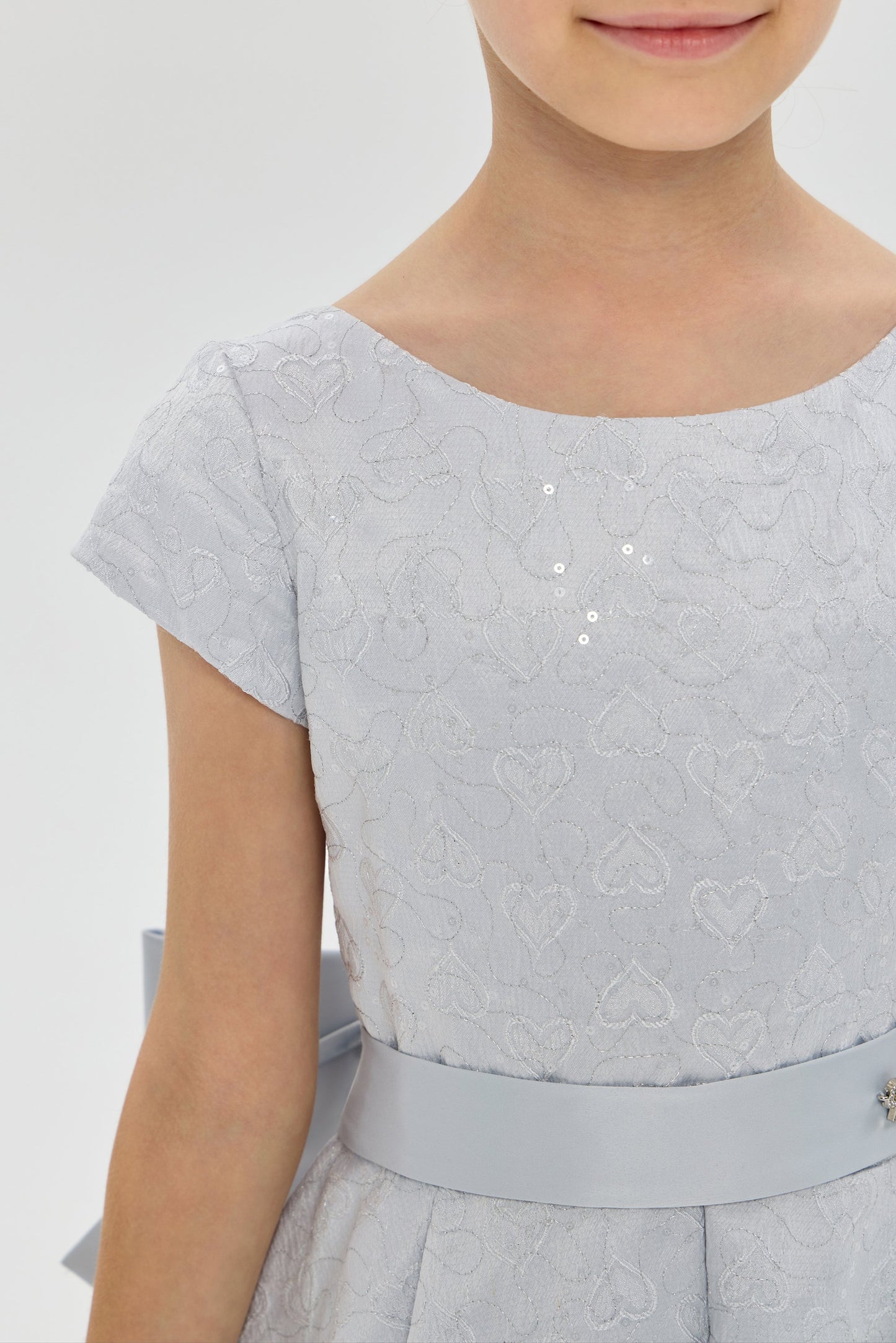 Jacquard Sequins Decorated Dress